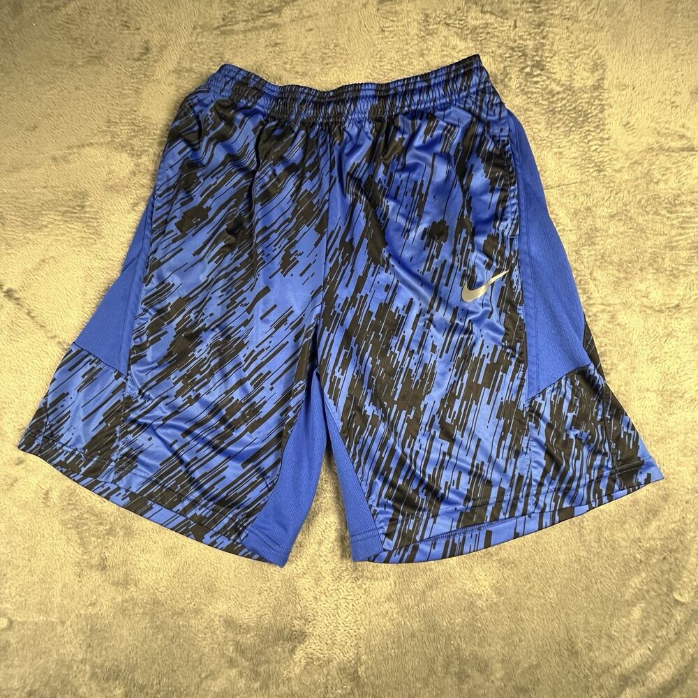 Nike Shorts Mens Large Dri Fit Basketball Electric Static Blue Black